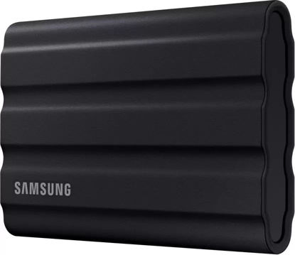 Picture of SAMSUNG T7 Shield 1TB, Portable SSD, up-to 1050MB/s, USB 3.2 Gen2, Rugged, IP65 Water & Dust Resistant, for Photographers, Content Creators and Gaming, Extenal Solid State Drive (MU-PE1T0S/WW), Black