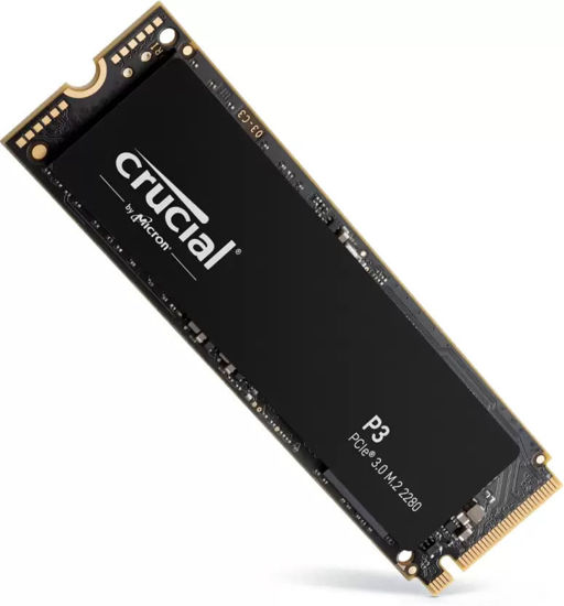 Picture of Crucial CT1000P3SSD8 1000 GB Desktop, Laptop Internal Solid State Drive (SSD) (P3 PCIe 3.0 NVMe M.2 2280)  (Interface: PCIe NVMe, Form Factor: M.2)