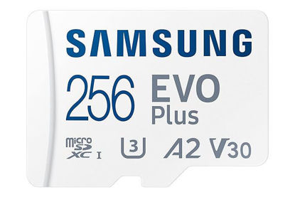 Picture of SAMSUNG Evo Plus 256 GB MicroSDXC Class 10 130 MB/s Memory Card  (With Adapter)