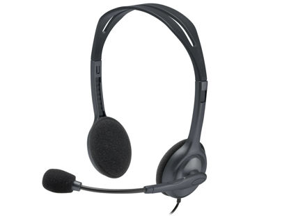 Picture of LOGITECH (981-000588) STEREO HEADSET H111-BLACK-SINGLE PIN